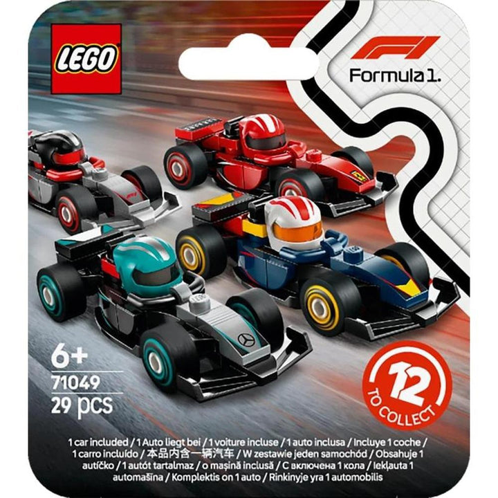 LEGO F1 Collectible Race Cars Building Blocks with Driver Helmet & Moving Wheels - 1 Mini Car | 71049 (6 Years till Grown Ups)