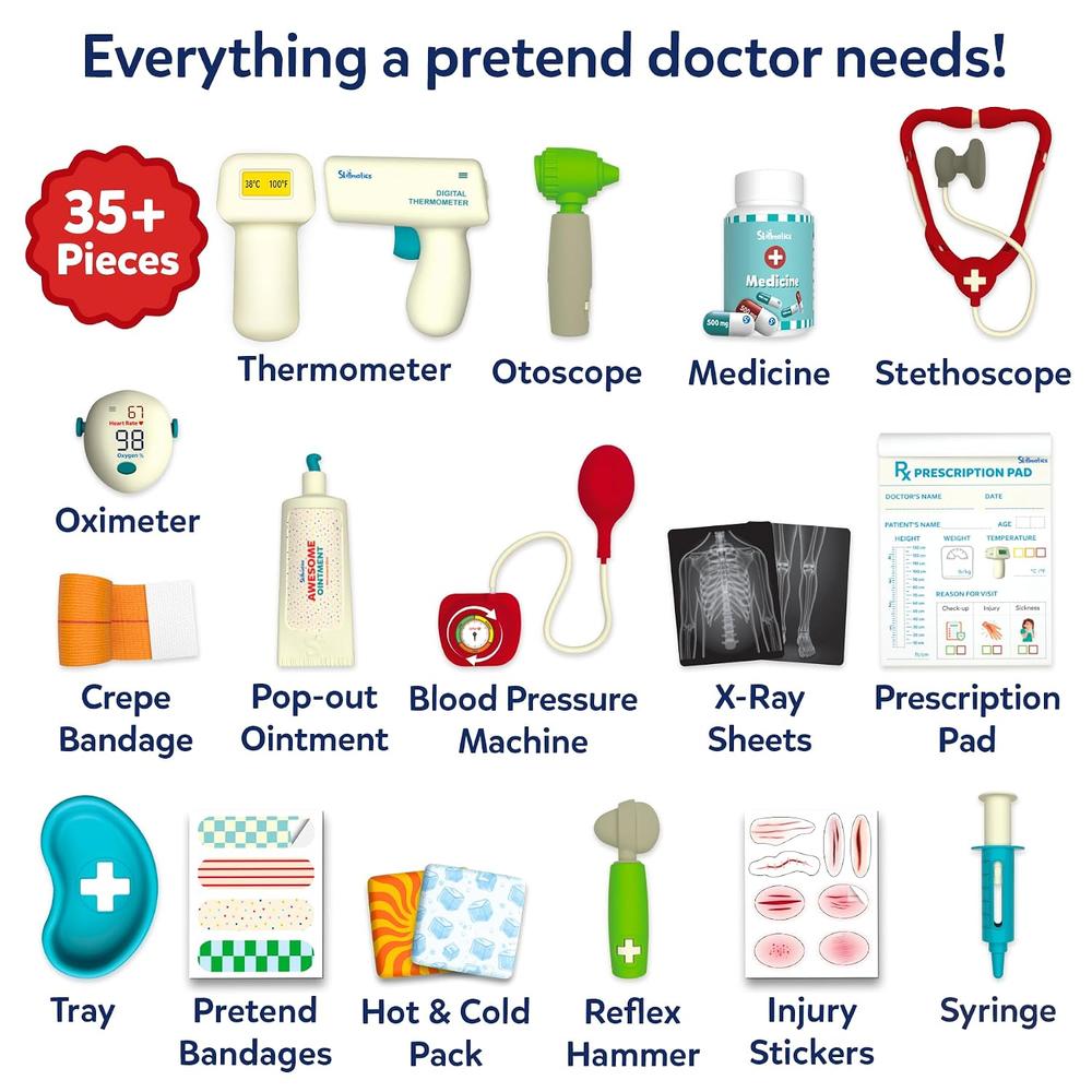 Skillmatics Doctor Set for Kids – 35+ Pieces Interactive Pretend Play Kit