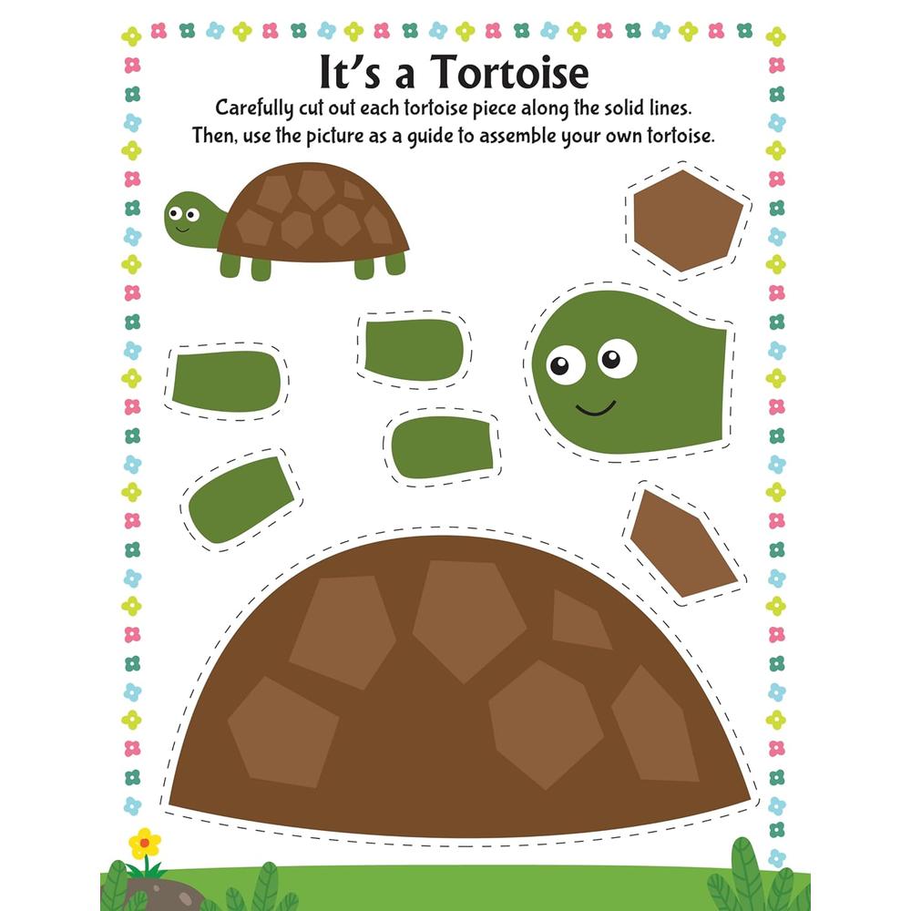 Dreamland Publications Animal Freinds Scissors Skills Activity Book with Child Safe Scissors, Games & Mask (4-7 Years)