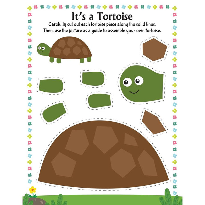 Dreamland Publications Animal Freinds Scissors Skills Activity Book with Child Safe Scissors, Games & Mask (4-7 Years)