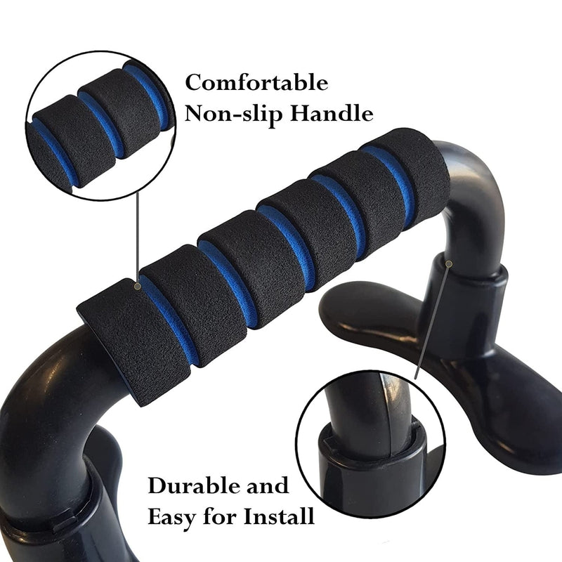 Fitfix Pushup Bars with Non-Slip Foam Handles | Strength Training Muscle with Multicolor Foam