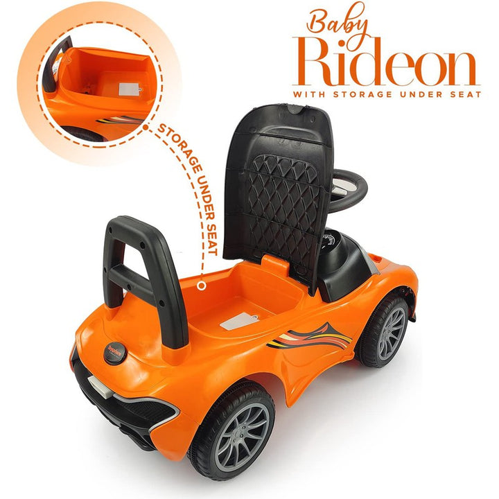 Non Battery Operated Ride On with Music and Lights | 1 to 4 years | McLaren Car (Orange) | COD not Available