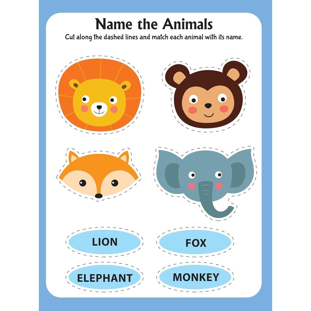 Dreamland Publications Animal Freinds Scissors Skills Activity Book with Child Safe Scissors, Games & Mask (4-7 Years)
