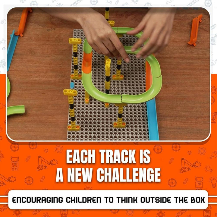 Blix Marble Run 1 Construction Set | 118-Piece Construction Set | Build Your Own Marble Tracks | Creative STEM Building Toy