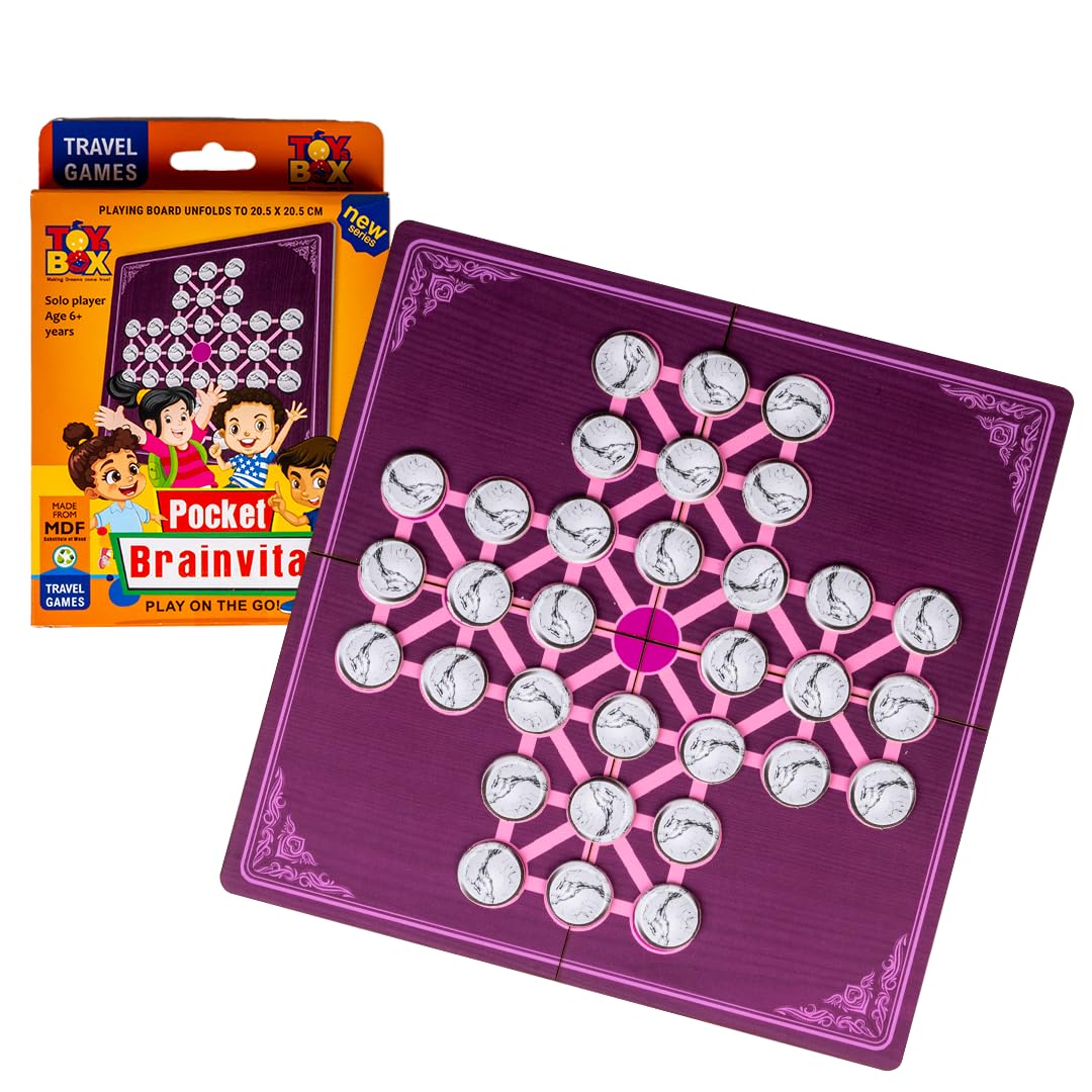 Ratna's Pocket Brainvita Travel Board Game I Portable Game
