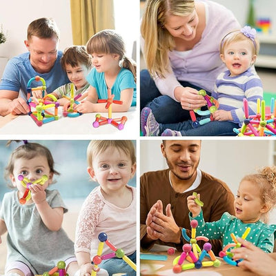 Premium 24 Magnetic Building Stick For Kids Early Learning & Development