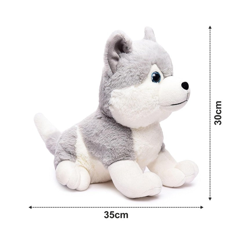 Plush Husky Dog Stuffed Animal Puppy Soft Toy - 30CM (Grey)