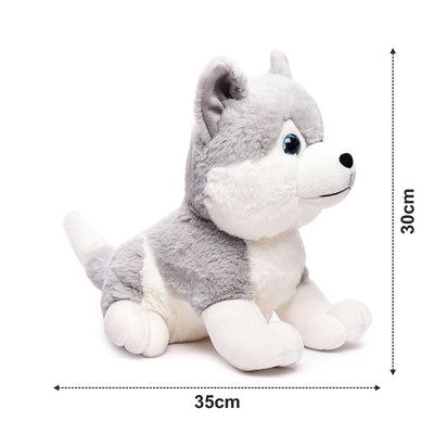 Plush Husky Dog Stuffed Animal Puppy Soft Toy - 30CM (Grey)