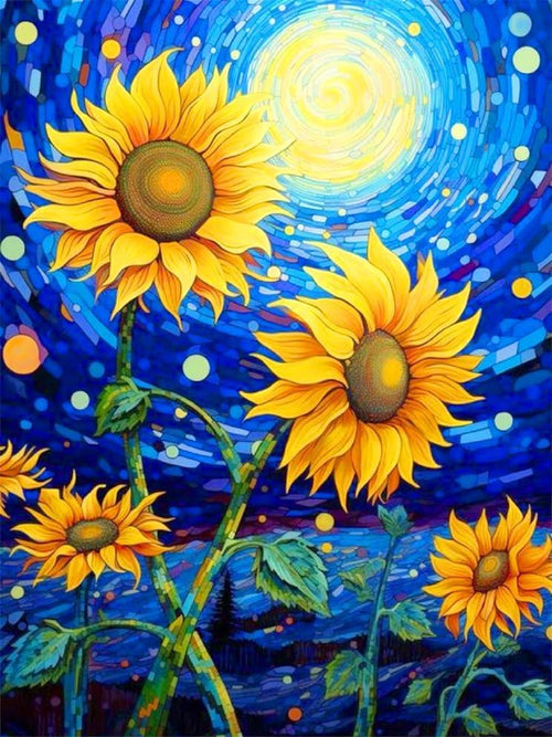 FunBlast 5D Sunflower Diamond Painting Kit | DIY Art & Craft Set  for Kids & Adults