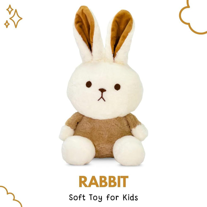 Little Ginnie Brown Rabbit Soft Toy - 29.21 cm | Plush Bunny with Enlarged Ears