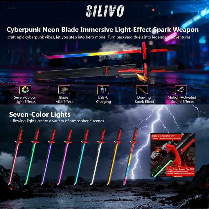 Lightsaber Dazzling Sparking Sword | Lighting Action Toy with Glow & Mist & Sound