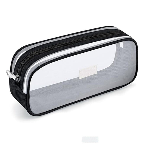 FunBlast Transparent Pencil Case | Large Capacity Clear Pouch with Zipper Closure | Portable Makeup & Stationery Bag