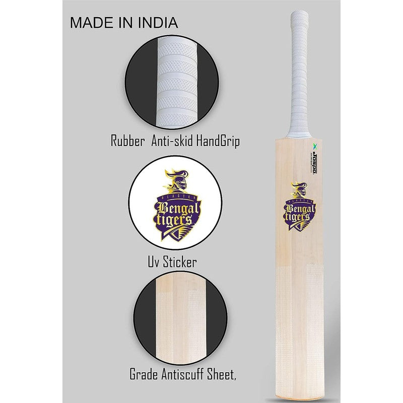 Jaspo Club-Craze Kashmir Willow Cricket Bat (Wood) | (Short Handle)| Full Size (Grade 1) |12+ Years