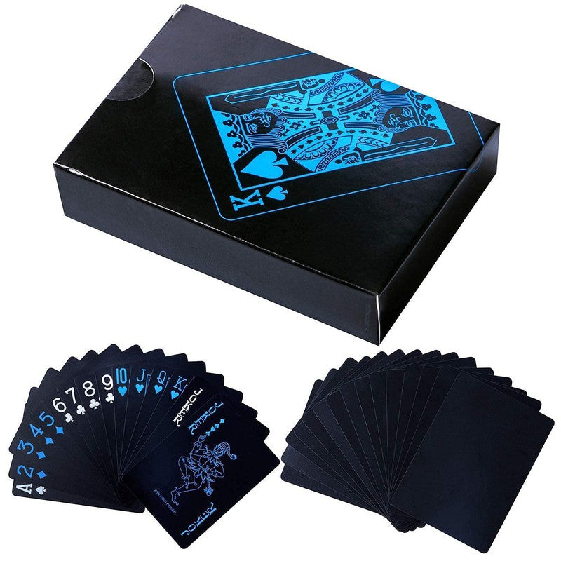 Luxury Black Deck of Waterproof Washable Premium Poker Cards Use for Party Game