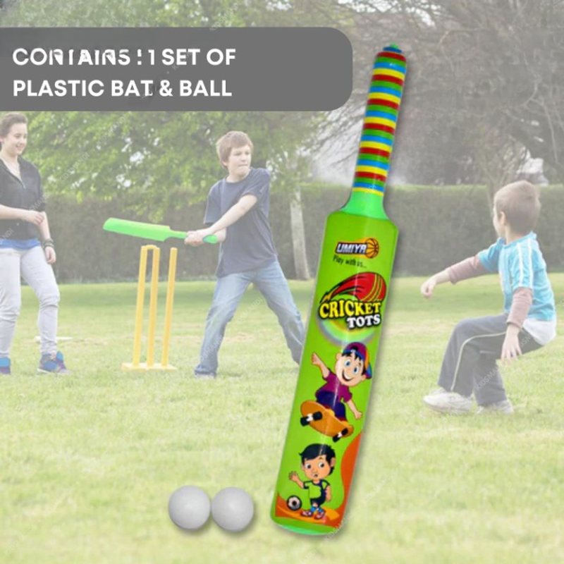 Cricket & Hockey Combo Kit (1 Bat, 2 Balls, 1 Hockey) | 3 Years and above