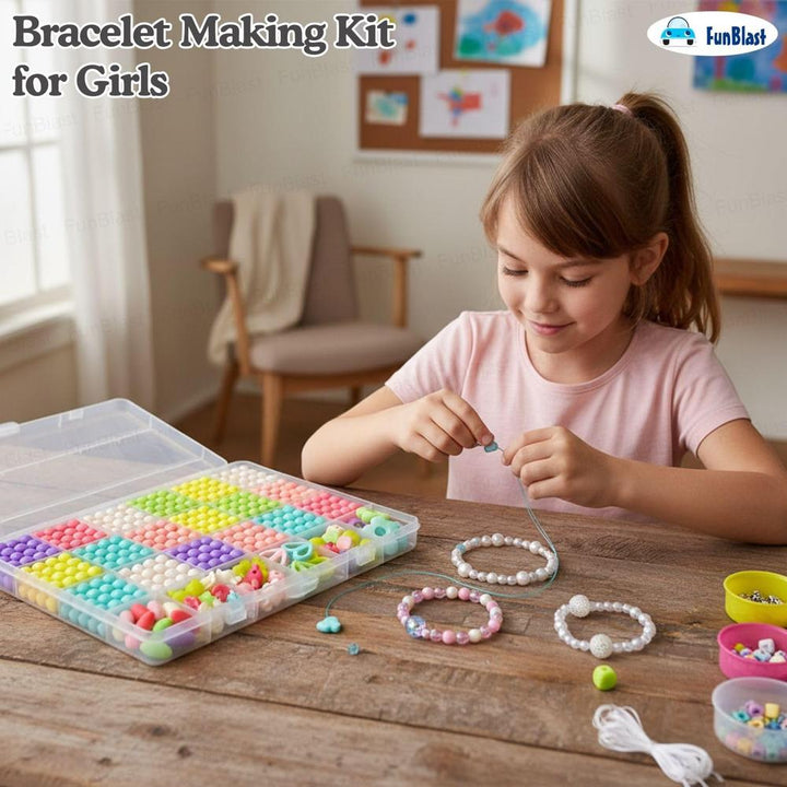 FunBlast DIY Bracelet Making Kit for Girls | Beads, Charms & Jewelry Craft Set