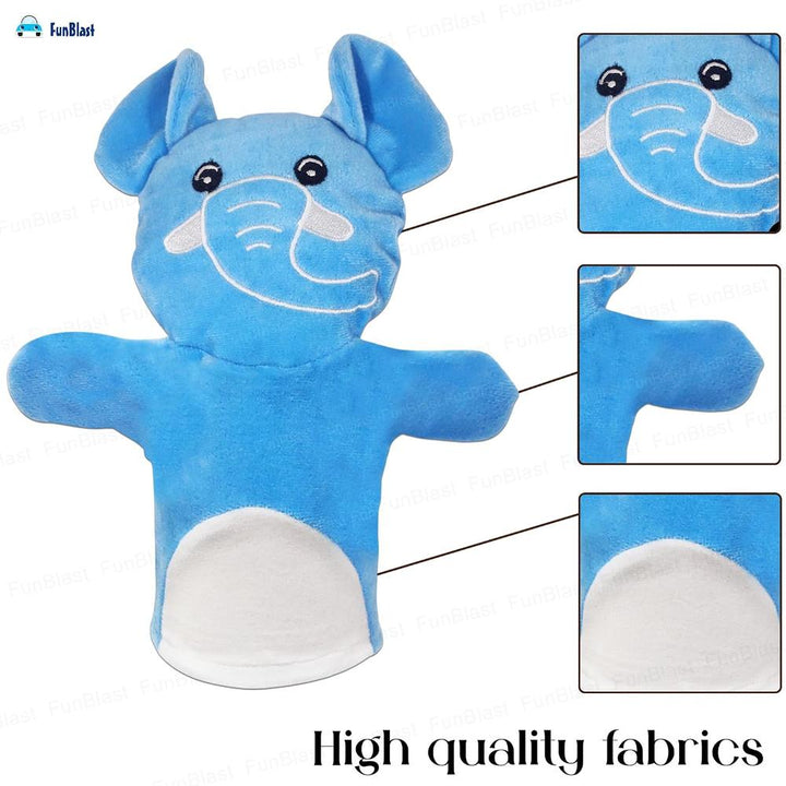 FunBlast Elephant Hand Puppet for Kids | Soft Plush Animal Puppet for Storytelling & Role Play