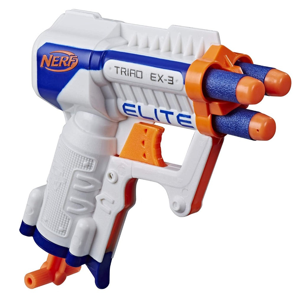 Original Nerf N-Strike Elite Triad EX-3 Dart Blaster with 3 Darts by Hasbro