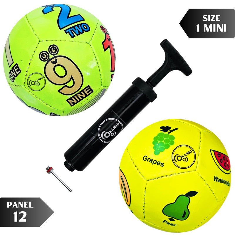 PVC Football with Pump & Pin - Size 1, 12 Panel for Toddlers