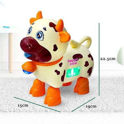 Moving and Dancing Cow Toy with Flashing Lights and Sound