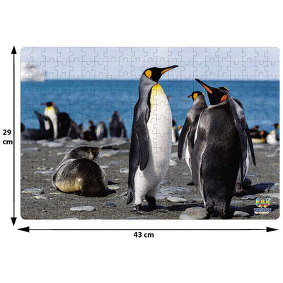 Penguins On Seashore Wooden Jigsaw Puzzle, 252 Pieces