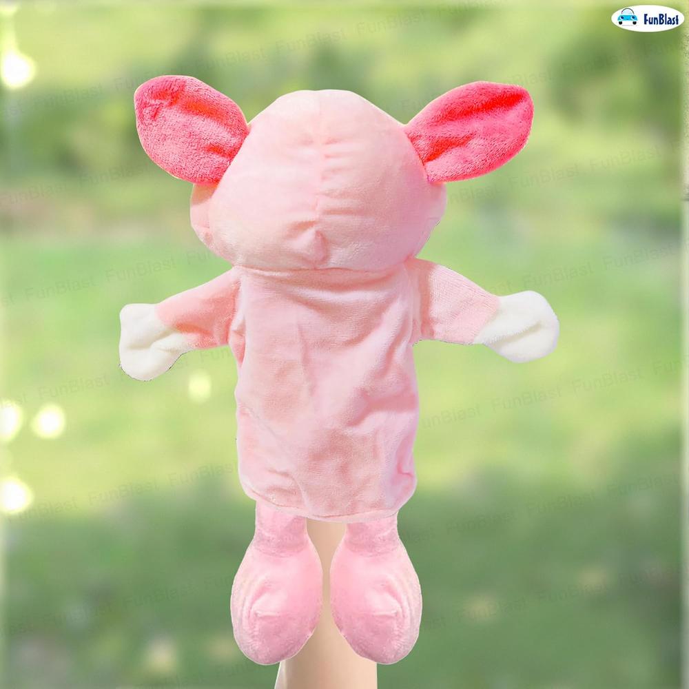 FunBlast Pig Hand Puppet for Kids | Soft Plush Animal Puppet for Storytelling, Role Play & Learning