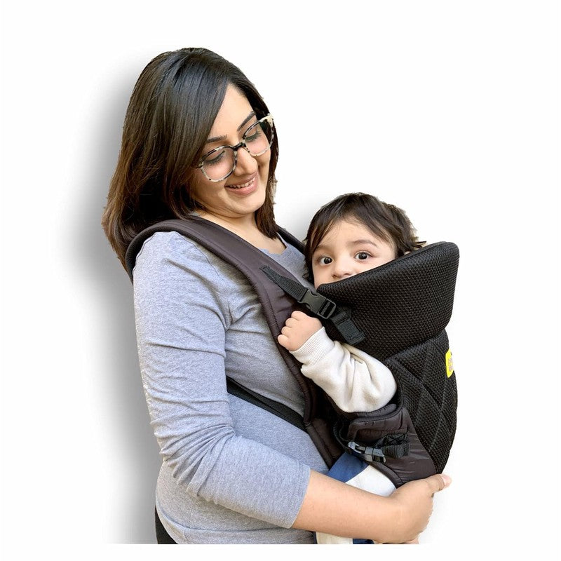 4 in 1 Carry Positions Breathable Air Mesh Baby Carrier/Baby sling with Enhanced Lumbar Support & Airflow | Omni Breathe Lightweight Adjustable | Black