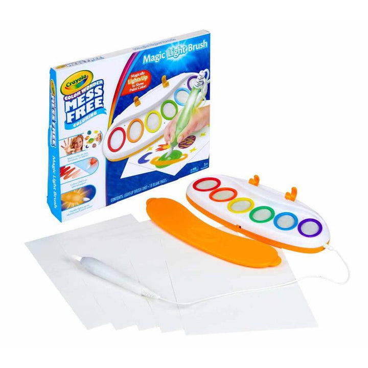 Crayola Magic Light Electric Brush with Attached Palette & 18 Special Coloring Pages (3-8 Years)