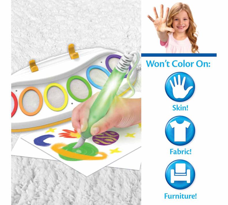 Color Wonder Mess- Free Magic Light Electric Brush with Attached Palette & 18 Special Coloring Pages (3-8 Years)