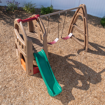 Naturally Playful Playhouse Climber & Swing Extension (COD Not Available)