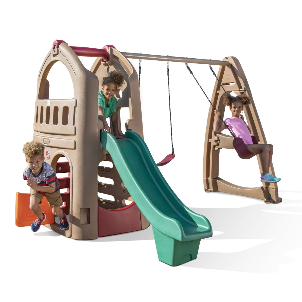 Naturally Playful Playhouse Climber & Swing Extension (COD Not Available)