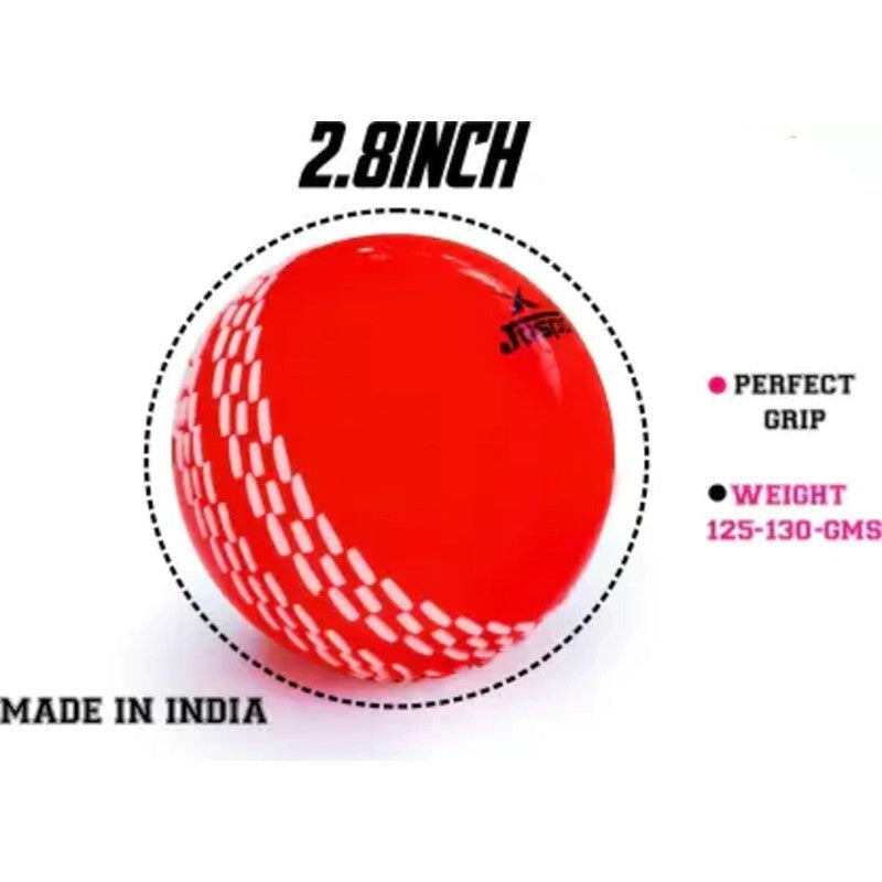 T-20 Plus Practice Cricket /Wind Balls for Indoor & Outdoor | Street Cricket Synthetic Ball | Pack of 6, Red