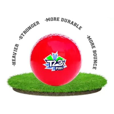 T-20 Plus Practice Cricket /Wind Balls for Indoor & Outdoor | Street Cricket Synthetic Ball | Pack of 6, Red