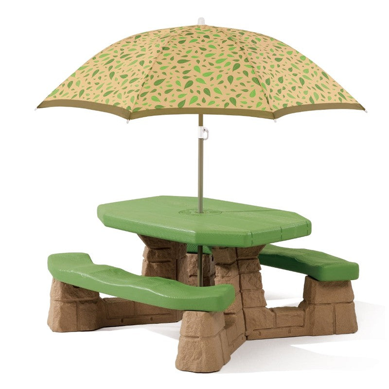 Naturally Playful Picnic Table With Umbrella (COD Not Available)