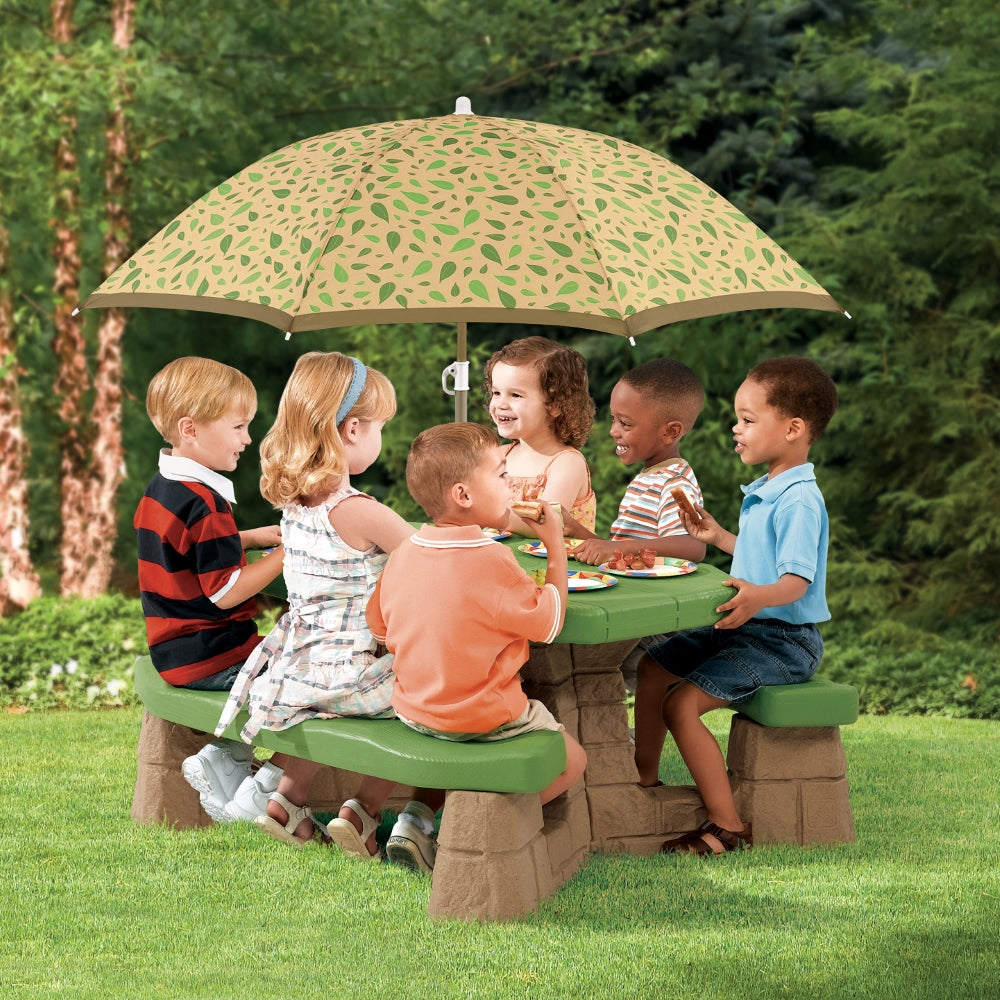 Naturally Playful Picnic Table With Umbrella (COD Not Available)