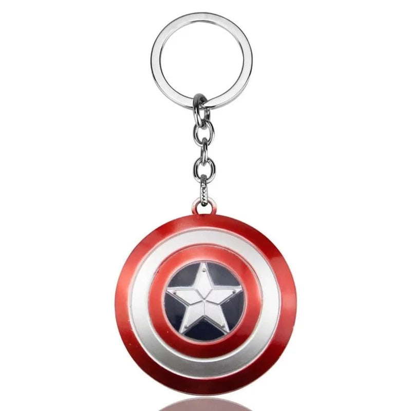 Marwel Metallic Captain America Shield Fidget Spinner Keyring