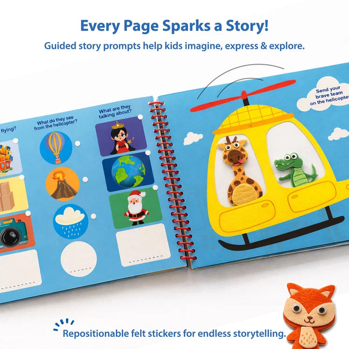 Chalk & Chuckles Fab Felt Stickers Craft Activity Book | Encourages Creativity Skills
