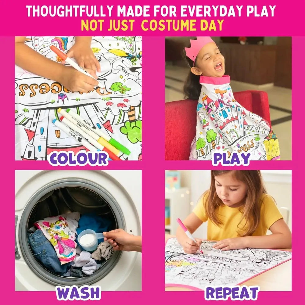 PepPlay My Princess Cape Kit | Colour, Wear & Pretend Play