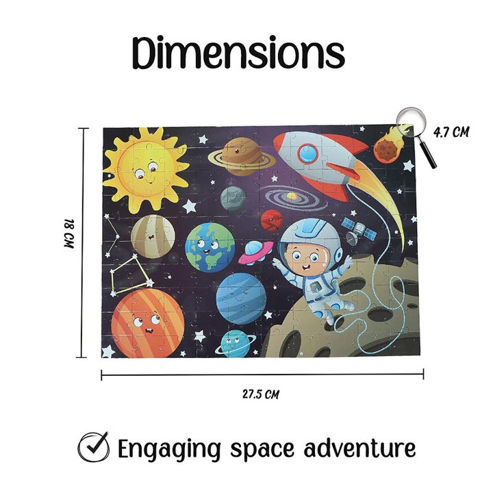 Space - Jigsaw puzzle (100 Piece + Educational Fun Fact Book Inside)