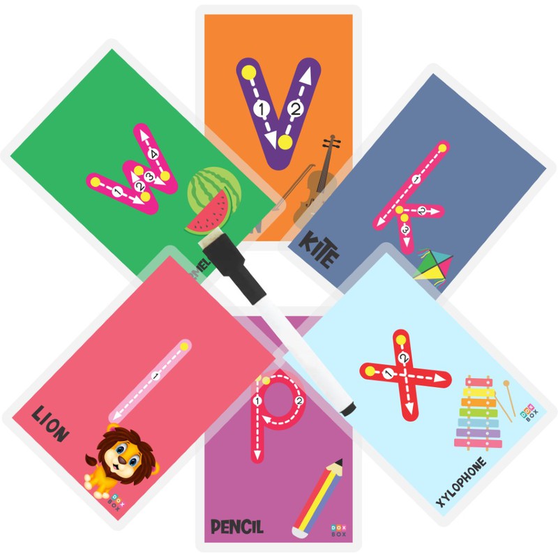 Lowercase abc Rewritable Flashcards / Tracing mats