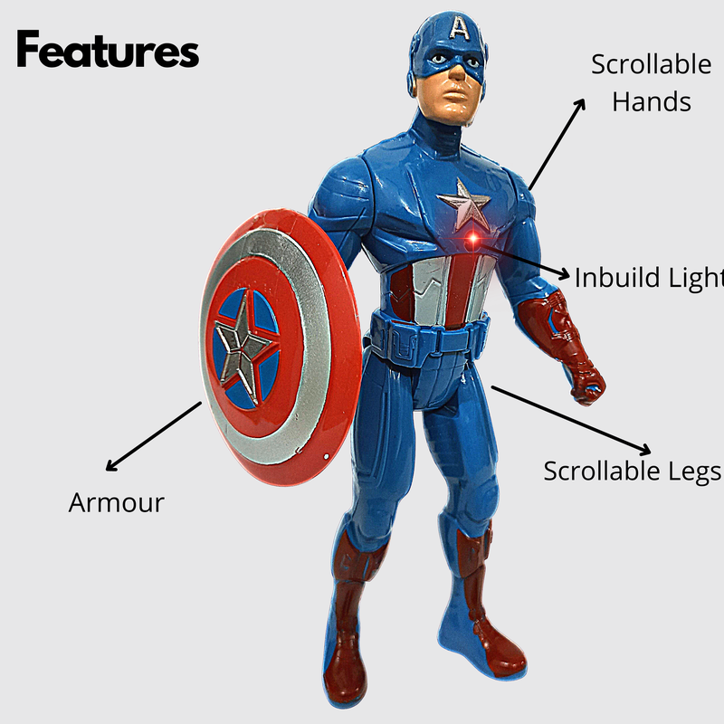 Hulk Toys for Boys | Hulk | Hulk Action Figure | Captain America | Captain America Toy (Hulk & Captain America - 2 in 1)
