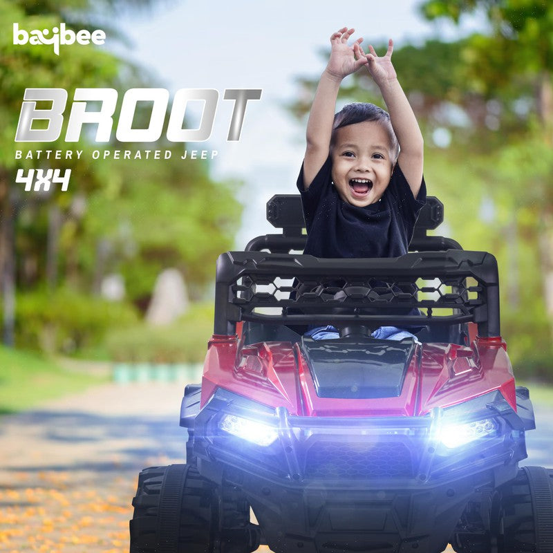 Broot Rechargeable Battery Operated Ride on Jeep Car with Music & Light For Kids | COD Not Available