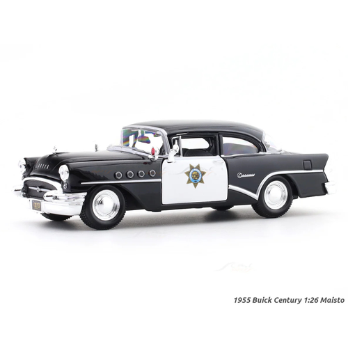 Maisto Original 1955 Buick Century Licensed Diecast Car | 1:26 Scale (14 Years till Grown Ups)