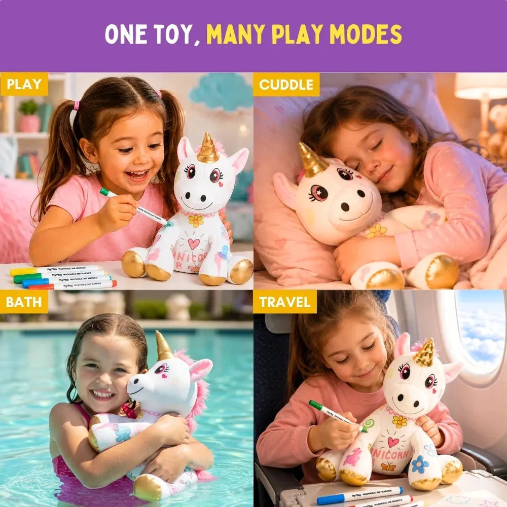 PepPlay Redoobles Doodle Unicorn | Wash, Colour & Reuse Fun