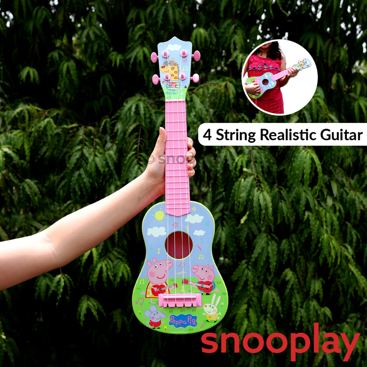 Hasbro Original Peppa Pig Guitar - 4 String, Realistic Sound & Adjustable Tuning | Licensed Toy (5-10 Years)