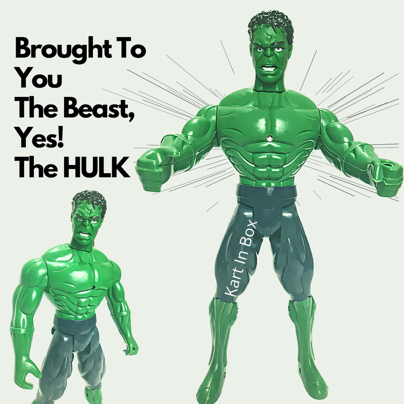 Set of Hulk | Hulk Action Figure Toy | Play Gun with Bullets | Mask (Big in Size)