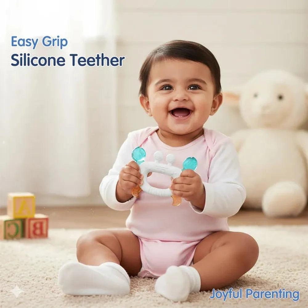 Mee Mee Tiny Claws Silicone Baby Comforter & Teether | Multi-Textured Soft Sensory Teething Toy