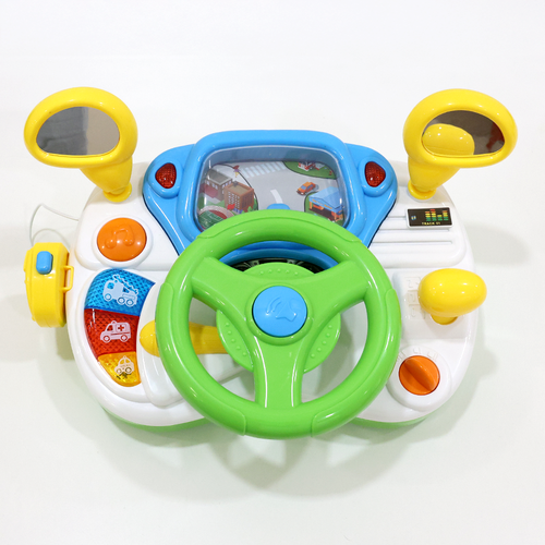 Tiny Racer Driving Simulation Toy with Steering Wheel, Mic, Lights & Sounds (3-8 Years)