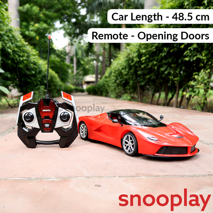 Remote Control Resembling LaFerrari Car with Light, Sound, Openable Parts & 5 Channel Racing (5-14 Years)