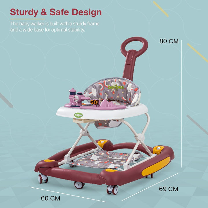 3 in 1 Staffy Baby Walker with Push Handle & 3 Adjustable Height (9 Months to 1.5 Years) | COD Not Available